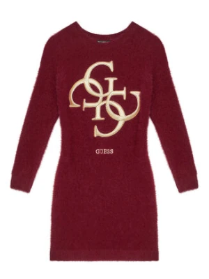Guess Sukienka dzianinowa J5BK08 Z0720 Czerwony Regular Fit