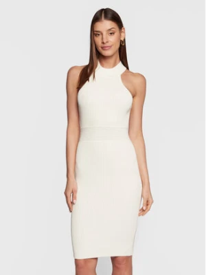 Guess Sukienka dzianinowa Janice W3RK28 Z2YJ2 Écru Slim Fit