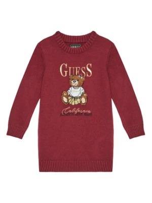 Guess Sukienka dzianinowa K5BK01 Z3GS0 Bordowy Regular Fit