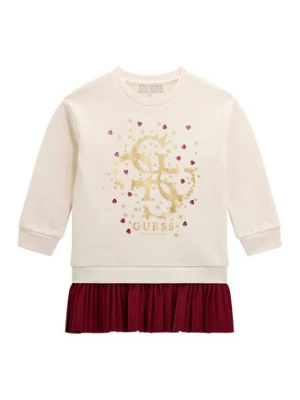 Guess Sukienka dzianinowa K5BK07 KAD74 Écru Regular Fit