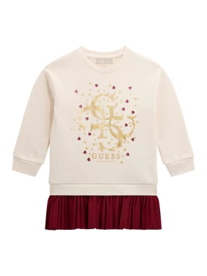 Guess Sukienka dzianinowa K5BK07 KAD74 Écru Regular Fit Kremowy