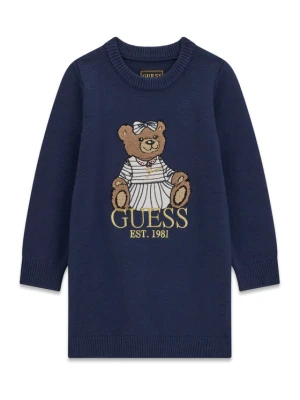 Guess Sukienka dzianinowa K6BK08 Z1308 Granatowy Regular Fit