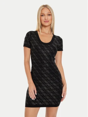 Guess Sukienka dzianinowa Paige W4YK28 Z3FN0 Czarny Slim Fit