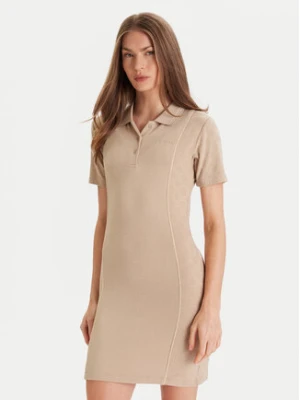 Guess Sukienka dzianinowa V5YK00 KCX12 Beżowy Regular Fit
