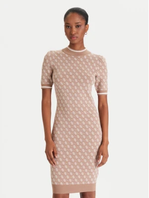 Guess Sukienka dzianinowa W3YK39 Z37K0 Beżowy Regular Fit