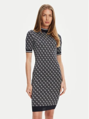 Guess Sukienka dzianinowa W3YK39 Z37K0 Granatowy Regular Fit