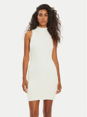 Guess Sukienka dzianinowa W4BK72 Z3BJ0 Écru Slim Fit