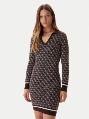 Guess Sukienka dzianinowa W5BK25 Z3JD2 Brązowy Slim Fit