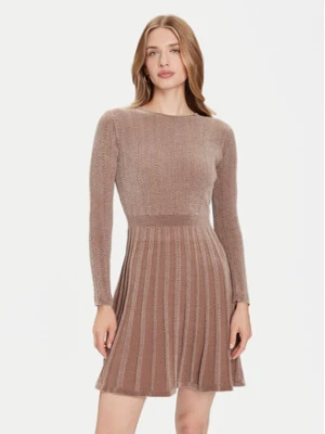Guess Sukienka dzianinowa W5BK79 Z3902 Beżowy Regular Fit