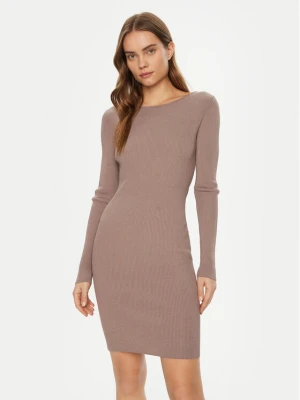 Guess Sukienka dzianinowa W5RK21 Z3L10 Beżowy Regular Fit