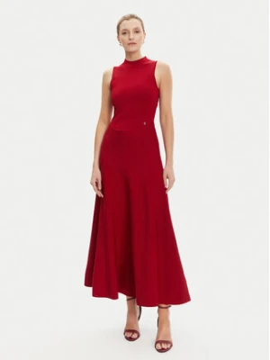 Guess Sukienka dzianinowa W5YK0S Z0241 Bordowy Regular Fit