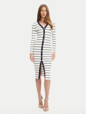 Guess Sukienka dzianinowa W5YK98 Z2YK2 Biały Slim Fit