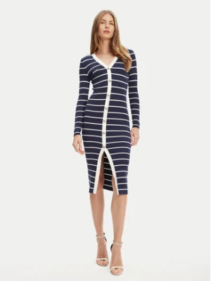 Guess Sukienka dzianinowa W5YK98 Z2YK2 Granatowy Slim Fit