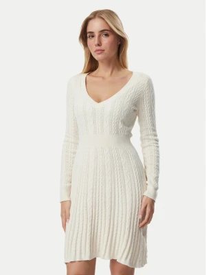 Guess Sukienka dzianinowa W6BK31 Z1443 Kremowy Regular Fit
