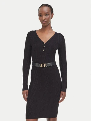 Guess Sukienka dzianinowa W6BK62 Z1567 Czarny Regular Fit