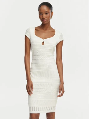 Guess Sukienka dzianinowa W6GK21 Z0603 Biały Regular Fit