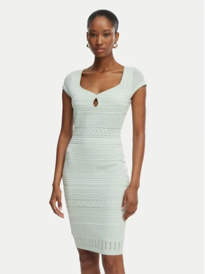 Guess Sukienka dzianinowa W6GK21 Z0603 Zielony jasny Regular Fit