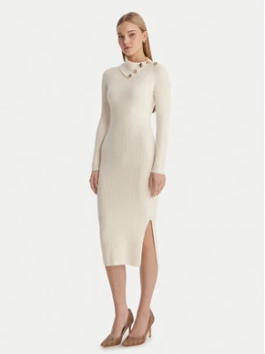 Guess Sukienka dzianinowa W6RK01 Z2YJ2 Écru Regular Fit