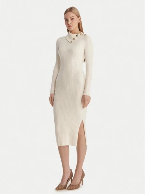 Guess Sukienka dzianinowa W6RK01 Z2YJ2 Écru Regular Fit Kremowy