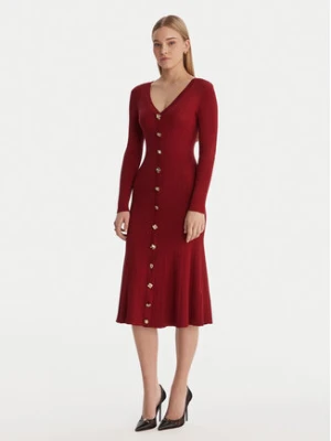 Guess Sukienka dzianinowa W6RK02 Z3700 Czerwony Regular Fit