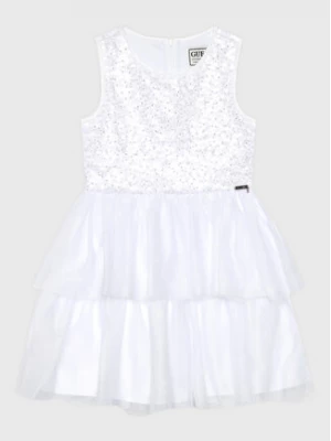 Guess Sukienka elegancka J3RK29 KBL10 Biały Regular Fit