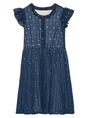 Guess Sukienka elegancka J6RK13 WA2T0 Granatowy Regular Fit
