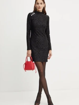 Guess sukienka ELIZABETH kolor czarny mini dopasowana W4BK15 KCGJ2