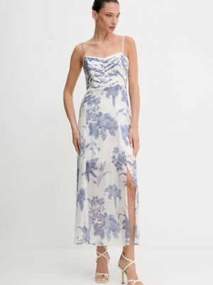 Guess sukienka ELLIE kolor beżowy maxi rozkloszowana W5GT0L WCWF2