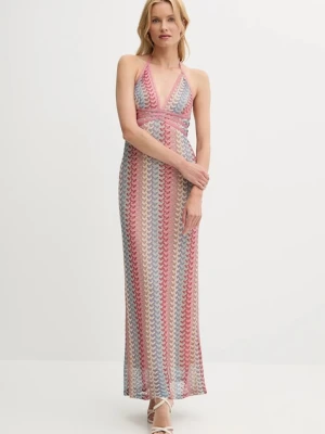 Guess sukienka FEARNE kolor różowy maxi prosta W5YK1C KK620