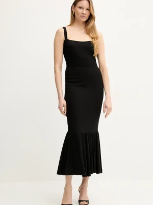 Guess sukienka FLEUR kolor czarny midi dopasowana W5GK20 WH4S2