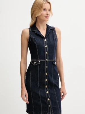 Guess sukienka jeansowa DESTINY kolor granatowy mini dopasowana W5YK24 D5PW1