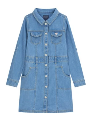 Guess Sukienka jeansowa J6RK32 D4EU0 Niebieski Regular Fit