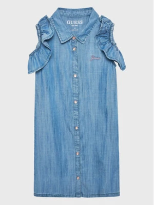 Guess Sukienka jeansowa K3GK18 D3X30 Niebieski Regular Fit