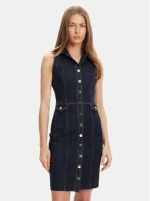 Guess Sukienka jeansowa W5YK24 D5PW1 Granatowy Regular Fit