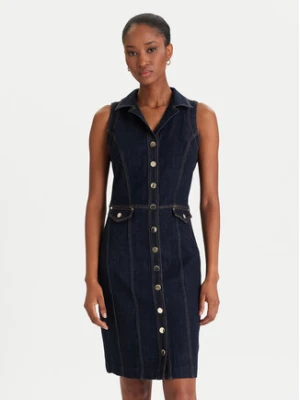 Guess Sukienka jeansowa W5YK24 D5PW1 Granatowy Regular Fit