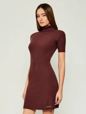 GUESS Sukienka JULIA | z dodatkiem jedwabiu i kaszmiru