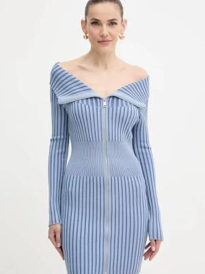 Guess sukienka KATHRYN kolor niebieski mini dopasowana W5YK28 Z30I2