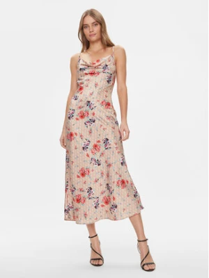 Guess Sukienka koktajlowa W3GK85 WD8G2 Beżowy Regular Fit