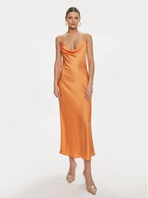 Guess Sukienka koktajlowa W3GK85 WD8G2 Pomarańczowy Slim Fit