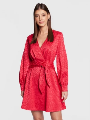 Guess Sukienka koktajlowa W3RK79 WFAD2 Czerwony Regular Fit