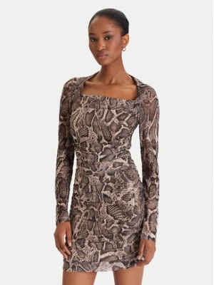 Guess Sukienka koktajlowa W5BK65 KCZC2 Beżowy Slim Fit