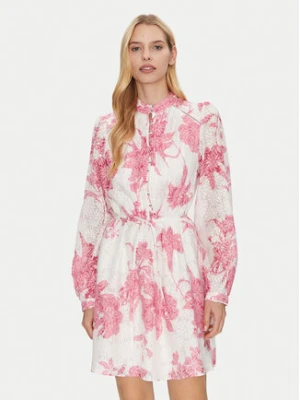 Guess Sukienka koktajlowa W5GK07 WH4K2 Biały Regular Fit