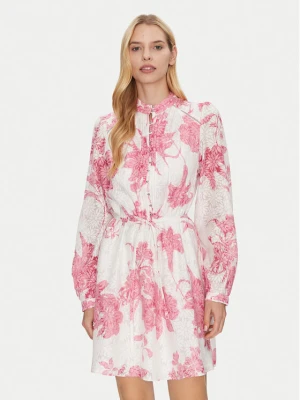 Guess Sukienka koktajlowa W5GK07 WH4K2 Biały Regular Fit