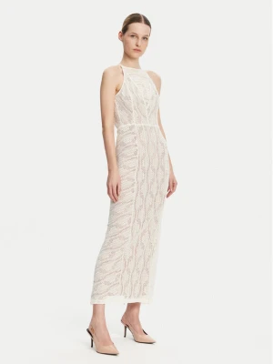 Guess Sukienka koktajlowa W5GK66 KCT80 Beżowy Slim Fit