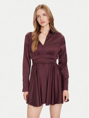 Guess Sukienka koktajlowa W5YK00 WF1T2 Brązowy Regular Fit