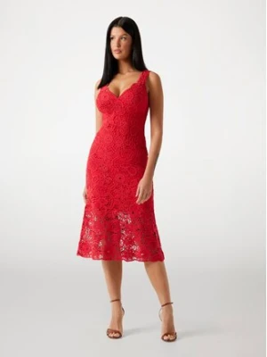 Guess Sukienka koktajlowa W5YK0U WHF50 Czerwony Regular Fit