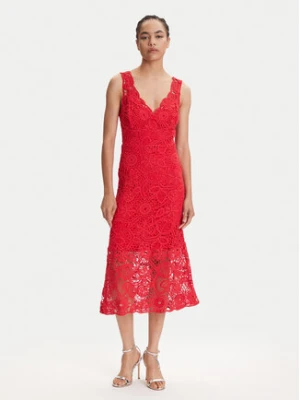 Guess Sukienka koktajlowa W5YK0U WHF50 Czerwony Regular Fit
