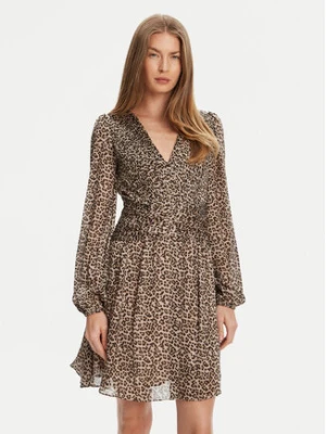 Guess Sukienka koktajlowa W5YK20 WDW82 Beżowy Regular Fit