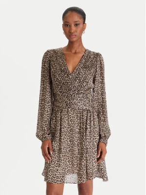 Guess Sukienka koktajlowa W5YK20 WDW82 Beżowy Regular Fit