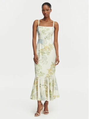 Guess Sukienka koktajlowa W6GKA6 W2409 Beżowy jasny Regular Fit